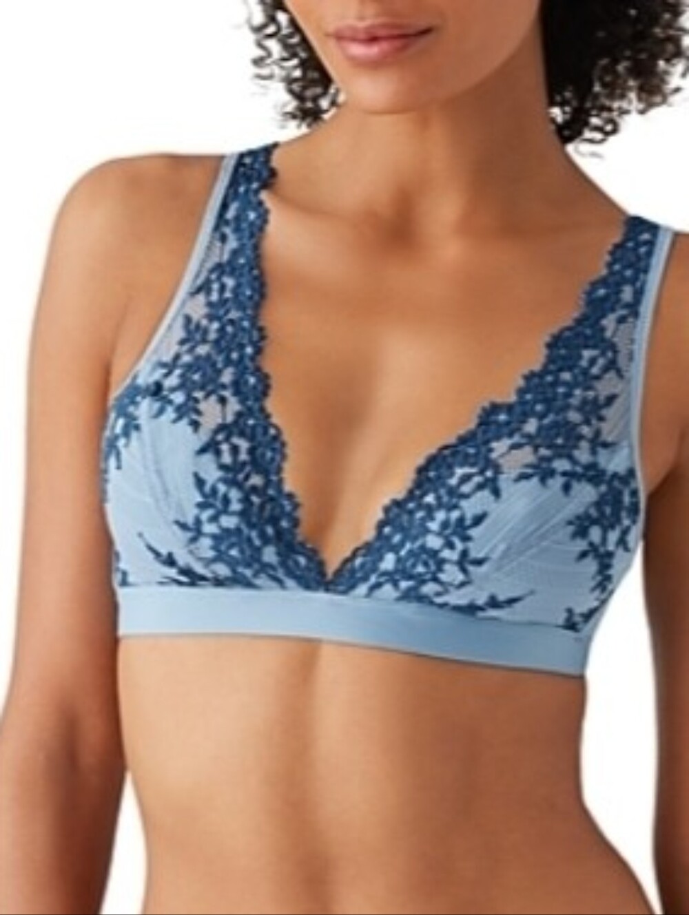 Wacoal Embrace Lace Wire Free Bra in Windward Blue